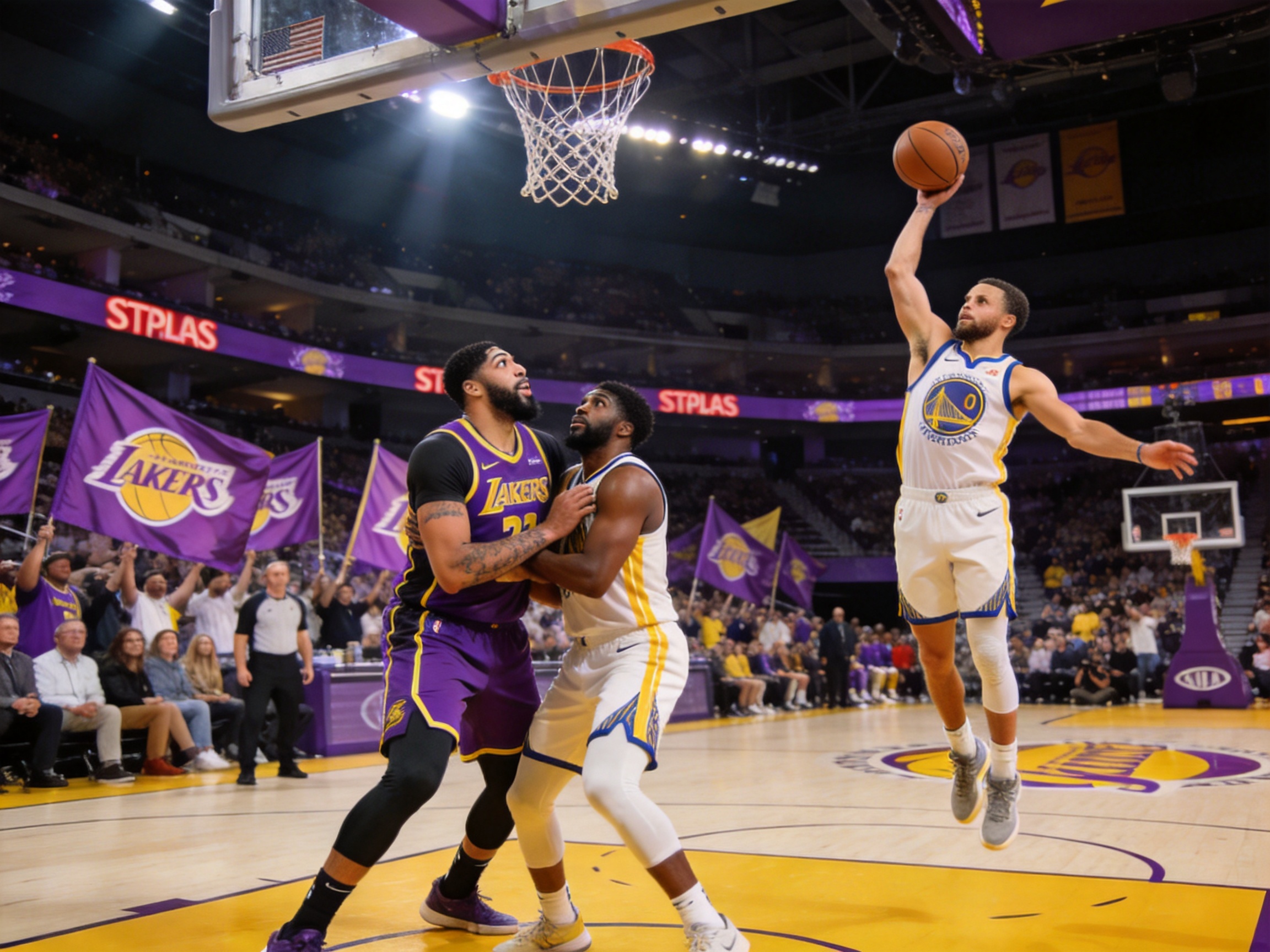 NBA季后赛 湖人勇士对决 篮球赛事